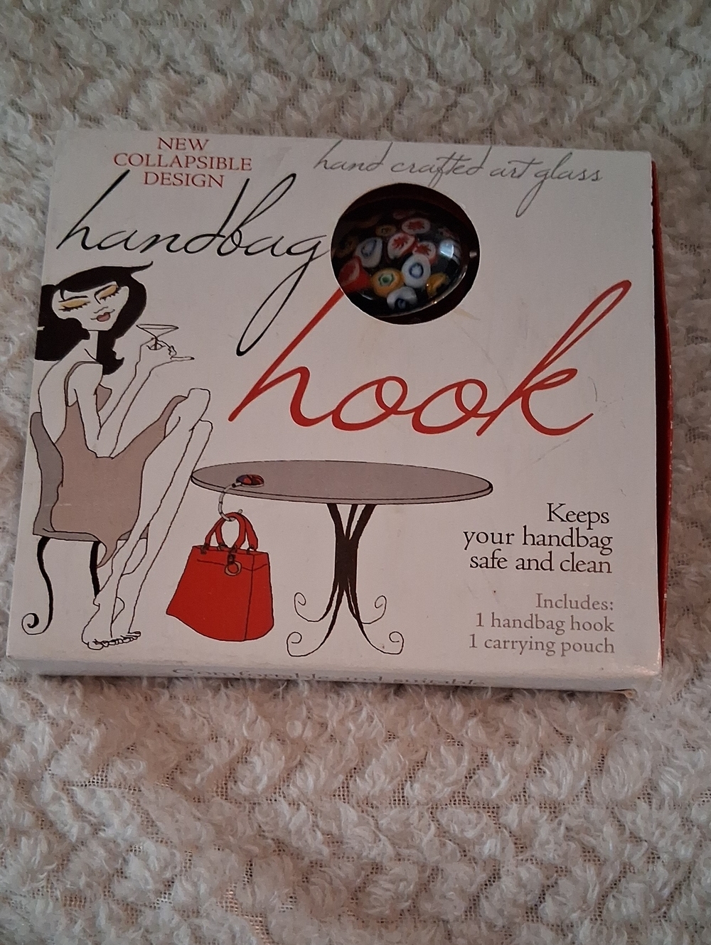 Handbag Hook - Red Handbag Design